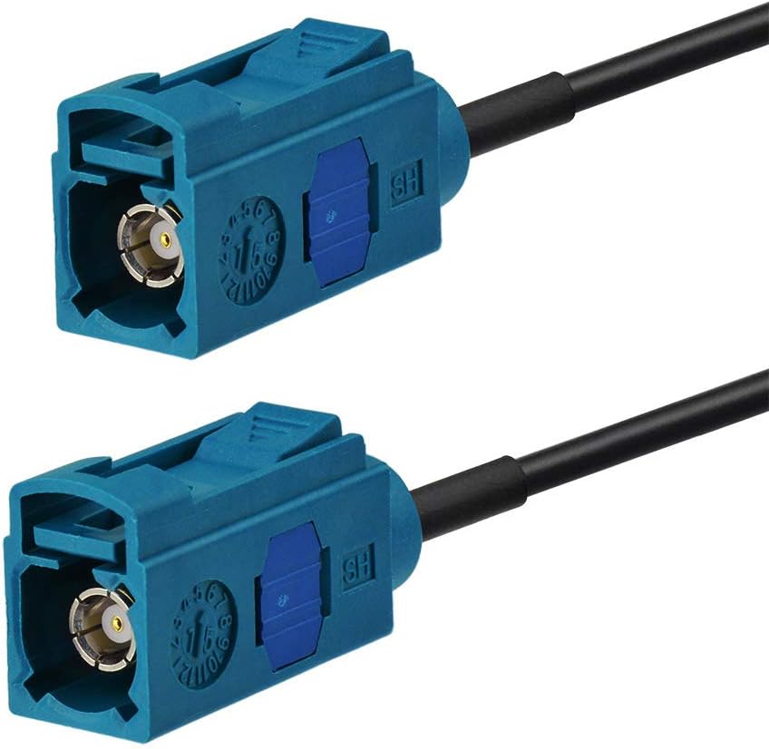 Eightwood DAB Antenne Fakra Adapter Auto Radio TV DAB GPS Fakra Z Buchse(Jack) auf Fakra Buchse Pigtail Fakra Kabel RG174 12inch 1ft 30cm für Seat Skoda VW Golf MEHRWEG