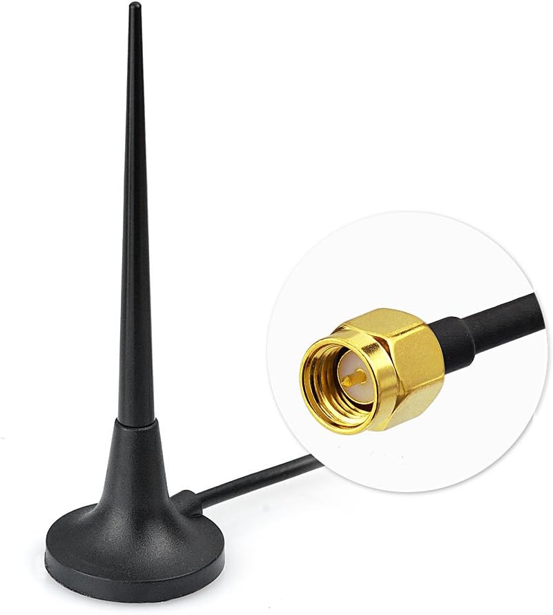 Eightwood Mobilfunkantenne Breites Band 3.5dbi Magnetische Montage Mit SMA Stecker 3m 9.8ft Verlängerung für GPRS GSM UMTS Huawei ZTE MF60 MF821D Router MEHRWEG