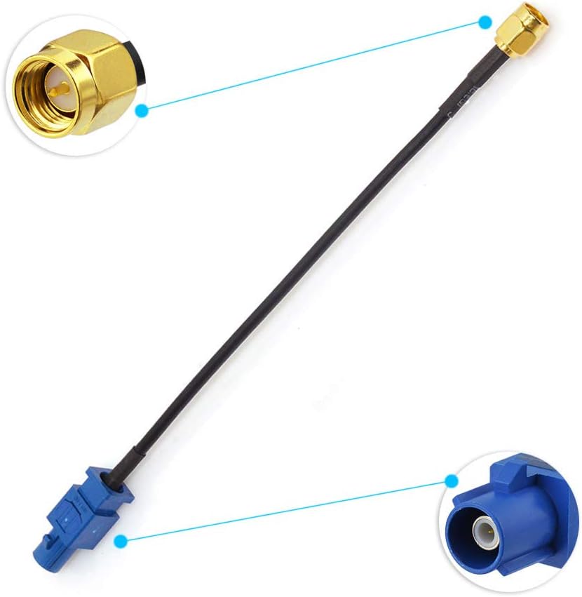 Eightwood GPS Antenne Adapter Fakra C auf SMA Stecker Pigtail Kabel RG174 15cm 6inch 2 Stück für Auto DVR GPS Modul Tracking Antenne GPS Navigation System GPS Receivers MEHRWEG