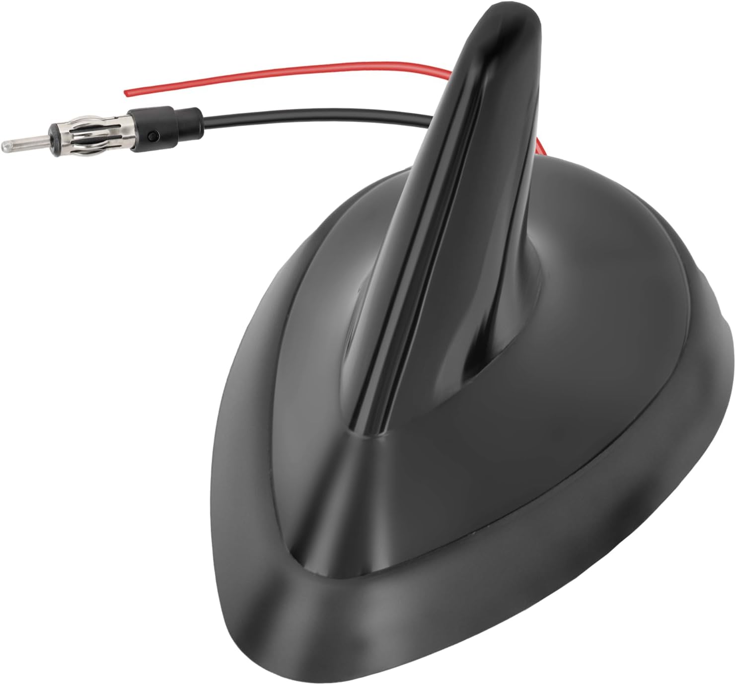 Eightwood FM/AM Dachantenne Shark Antenne Auto mit Signal Verstärker Autoradio Antennensplitter Von KFZ Haifischflosse Antenne DIN Adapter mit Verlängerungskabel 20CM