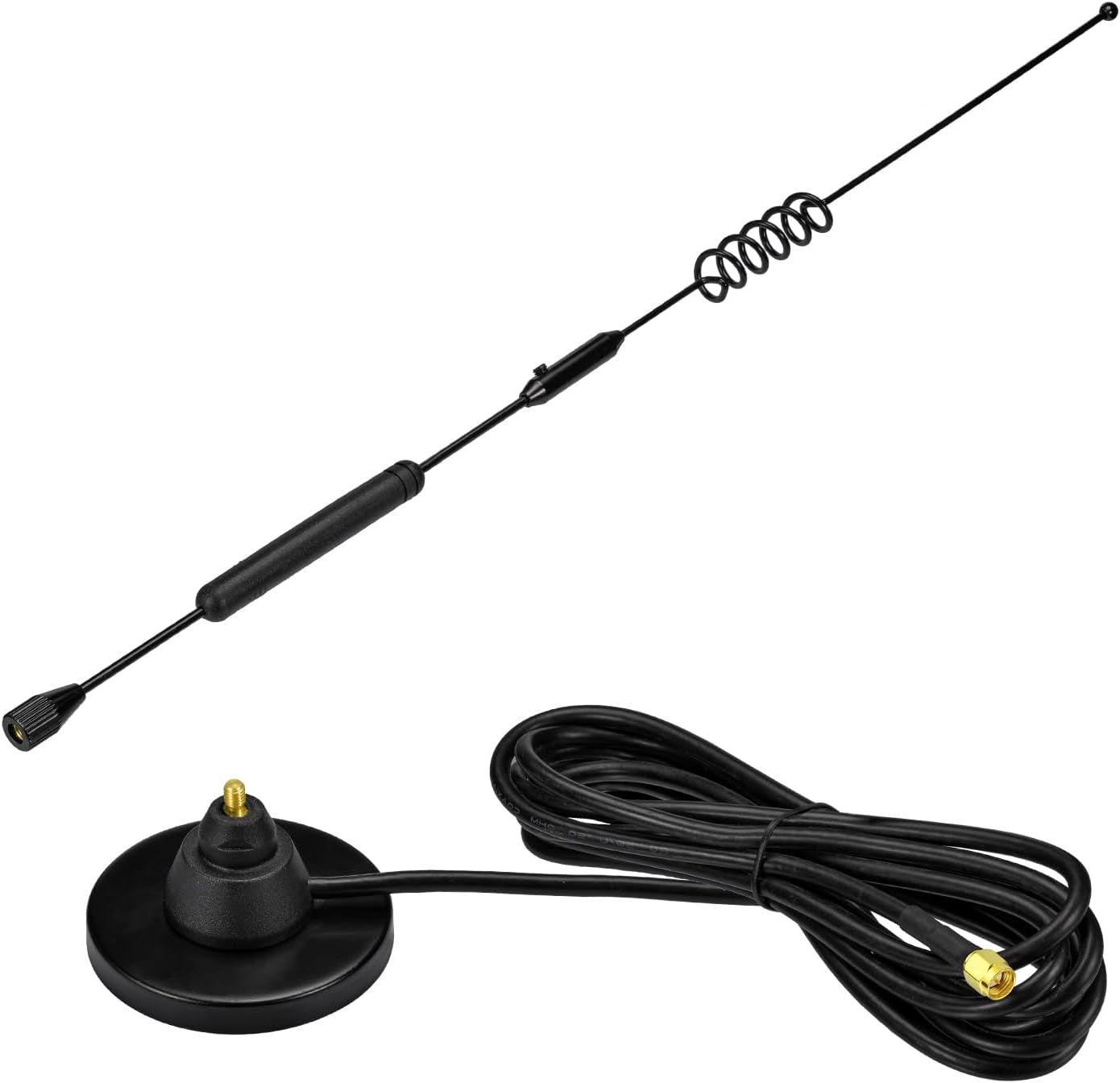 Eightwood 4G LTE Antenna SMA 10dBi Magnetic Antenna Omnidirectional Antenna Outdoor + 3M Antenna Cable for Wildlife Camera 4G LTE Router Modem Camera GSM Hotspot etc.