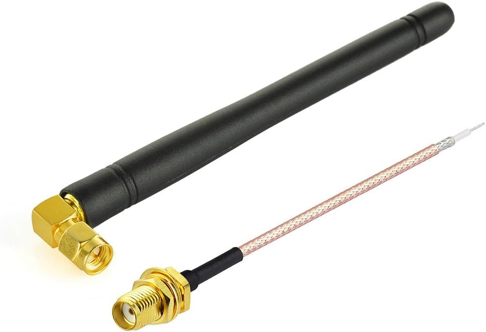 Eightwood 868 MHz Antenne Vertical Omni Directional SMA Stecker + SMA Buchse SMA Kabel RG178 6inch 15cm für Homematic CCU3 CCU2 CC1101 Fibaro System Home Center 2 Raspberrymatic MEHRWEG