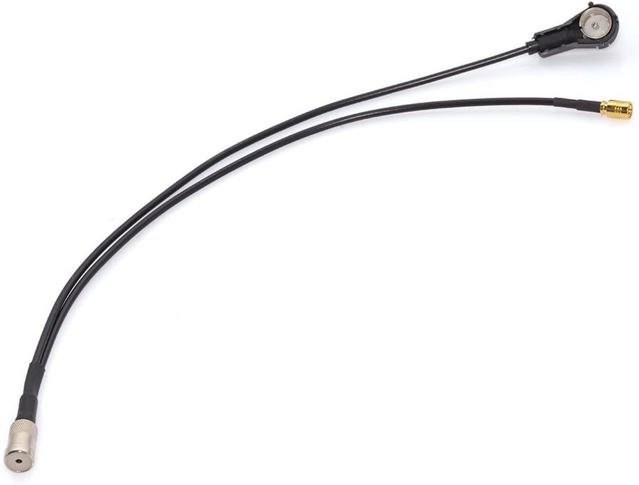 Eightwood Antenna Adaptor Radio Splitter Cable Coupling ISO Male to ISO Socket SMB Cable RG174 12 Inch 30 cm for AM/FM DAB Car Radio Multi-Way