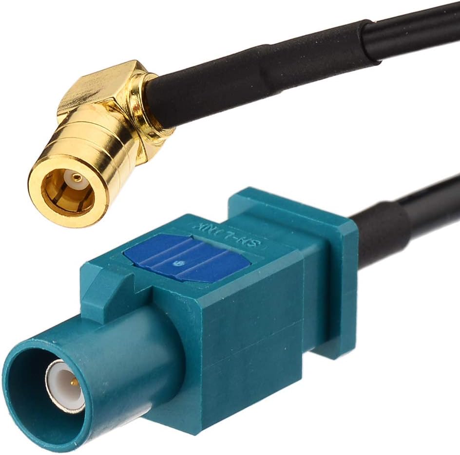 Eightwood DAB Funkkabel Fakra auf SMB Adapterkabel Fakra Z Stecker auf SMB Buchse Adapterkabel 15cm RG174 2 Stück für DAB Radio-Stereo-Tuner