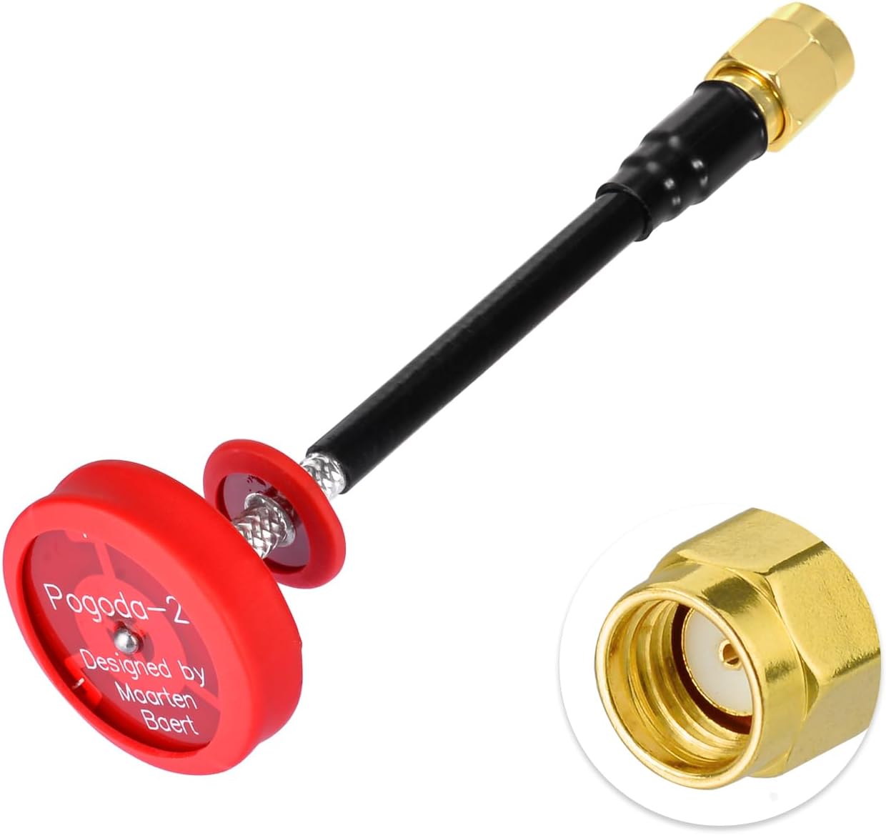 Eightwood 5.8GHz FPV Antenna 2-Pack, RP-SMA Pagoda RHCP Antenna Long Range for FPV Drone Quadcopeter TX/RX