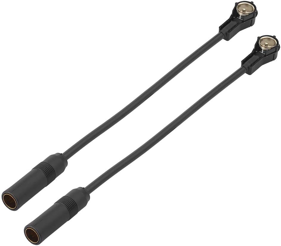 Eightwood DAB Car Radio Antenna Adapter DIN Female to ISO Male Right Angle Antenna Extender Cable RG58 7.8inch 20cm 2pcs for Blaupunkt Car Radio CD/DVD TV Tuner