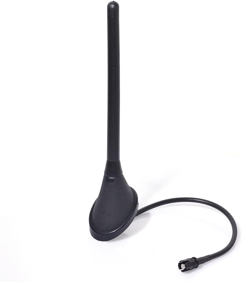 Eightwood Autoradio Antenne KFZ Antenne Dachantenne 16V Verstärker Raku 2 II passend für Anti Originalradio Noise Stab 17,5cm 60 Grad MEHRWEG