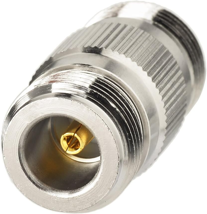 Eightwood 2pcs N Type Adapter N Female to N Female Barrel RF Coax Connector Coupler 50ohm for Ham Radio Antenna WiFi Antenna Router