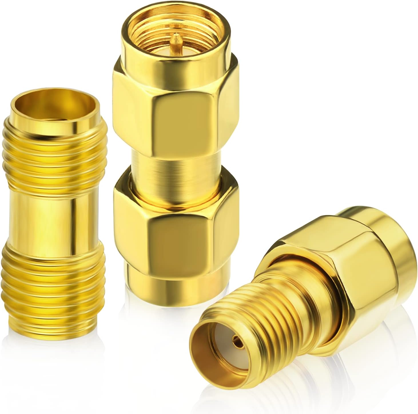 Eightwood SMA Adapter SMA Stecker SMA Buchse 3 Stücke für CCU3 Hsdpa Huawei 2G 3G 4G LTE Antenne UMTS Mobile Broadband MEHRWEG