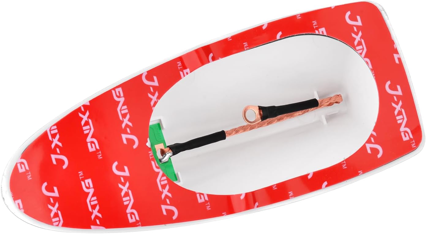 Eightwood Shark Antenne Auto Haifisch Antenne Auto Antenne Kurz Universal Shark Fin Roof Antenna mit Verstärker für FM AM Raido Atuo SUV usw.