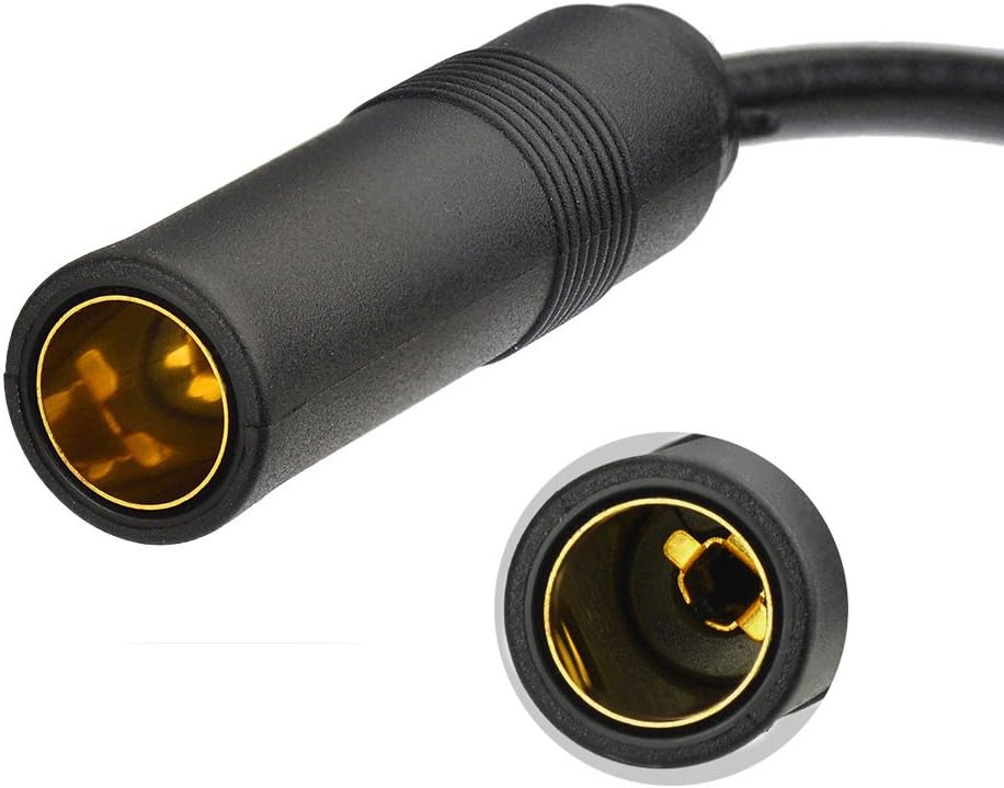 Eightwood DAB Car Radio Antenna Adapter DIN Female to ISO Male Right Angle Antenna Extender Cable RG58 7.8inch 20cm 2pcs for Blaupunkt Car Radio CD/DVD TV Tuner