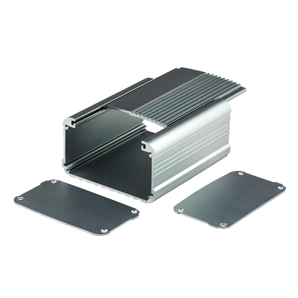 Eightwood Aluminum Project Enclosure Box Electronic Case for PCB Circuit Board DIY- 4.32 x 3.74 x 2.17 inch (L*W*H) Built-in Slot Extrusion Box