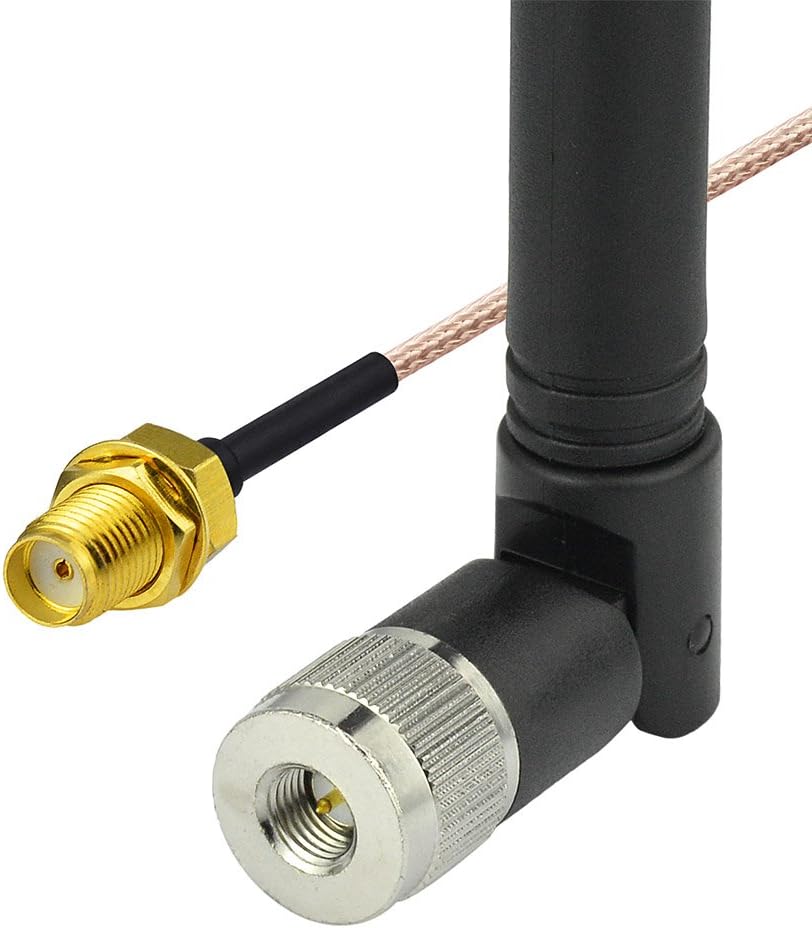 Eightwood 868 MHz Antenne Kipp-und-Schwenkbar NFC RFID Antenne SMA Stecker + SMA Buchse Pigtail Kabel RG178 15cm 6inch für GSM Wireless WiFi Homematic CCU3 CCU2 CC1101 Ham Radio MEHRWEG