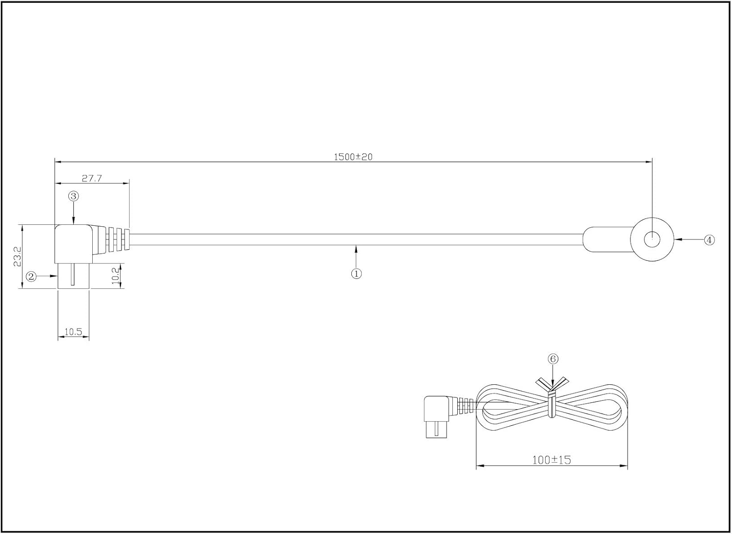 Eightwood FM Antenne 75ohm Unbal F Adapter Signal Antenne für Yamaha Sony Bose Sherwood Pioneer Oenon Onkyo Audio MEHRWEG