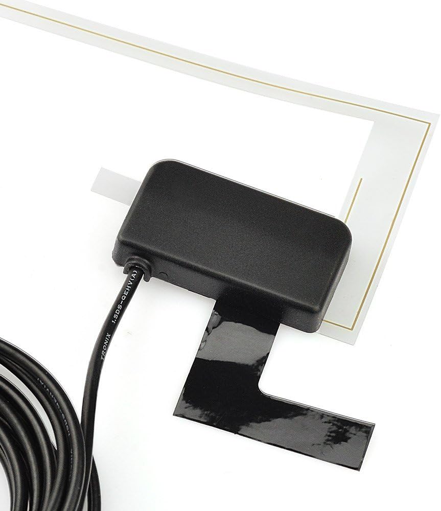 Eightwood Auto DAB+ Antenne SMA Antenne Windschutzscheibe Antenne Glashalterung mit 3 Meter 9.8ft Verlängerungskabel Kompatibel für DAB Radio Pioneer Clarion Alpine MEHRWEG