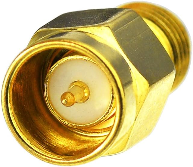 Eightwood SMA Male to Female Adapter Quick Push-On Connector (2 Pack) for RF Test Fitting Test
