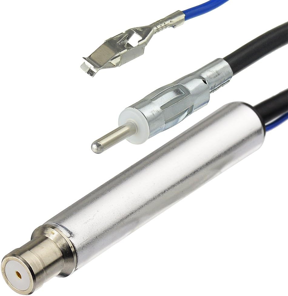 Eightwood Signal Amplifier AM/FM Kupplung ISO Buchse auf DIN Male Antennenadapter Radio Antenna Splitter für Auto Radio MEHRWEG