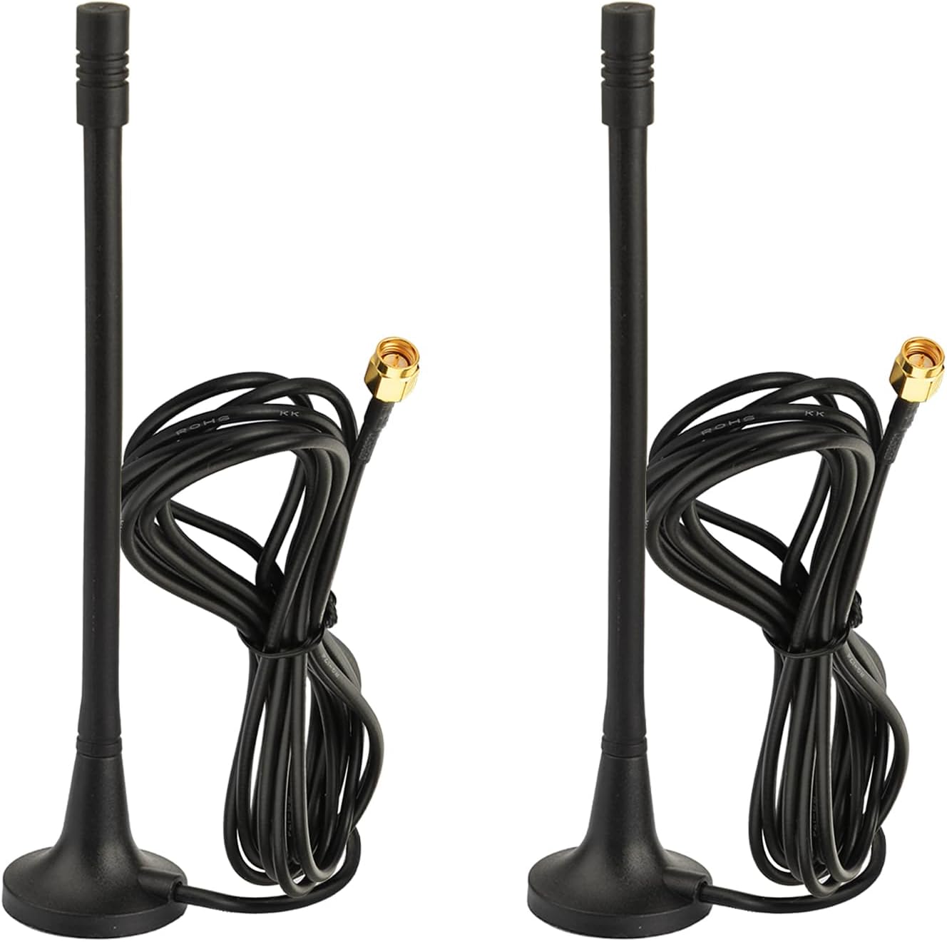 Eightwood 3G 4G Antenna 850-960/1710-2170 MHz Antenna + 3M SMA Antenna Cable for 3G 4G LTE Mobile Router Modem Camera GSM Hotspot etc. Pack of 2