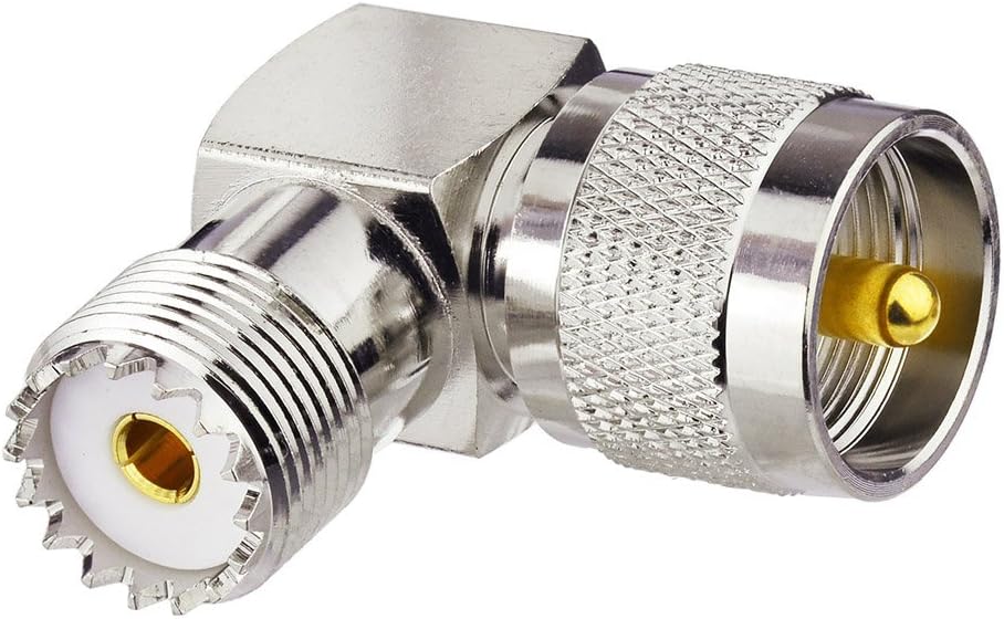 Eightwood Walkie Talkie Handheld Radio UHF Buchse SO-239 auf UHF Pl Stecker Antenne Adapter 2 Stücke für VHF Radio Ham Radio Baofeng Motorola Wouxun Icom Yaesu CB Funk MEHRWEG