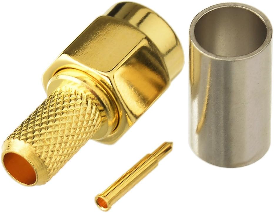 Eightwood SMA Stecker cb Funkantenne Stecker ST HF Steckverbinder Crimp RG58 Kabel für Walkie-Talkie Funkantenne 10 Stücke MEHRWEG