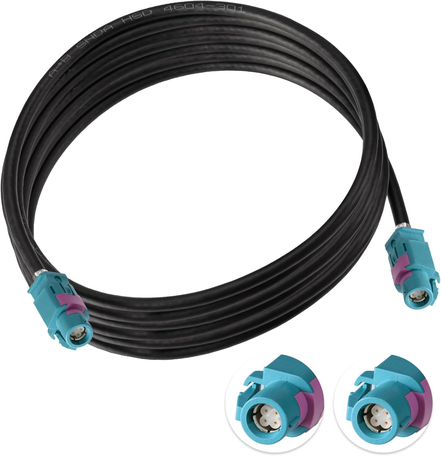 Eightwood HSD LVDS Z Buchse Kabel 300cm 535 4-Core für BMW F30 F31 F10 F11 F25 F15 Audi VW Mercedes Citroen Peugeot Video Audio Rückfahrkamera Nachrüstung Navigation