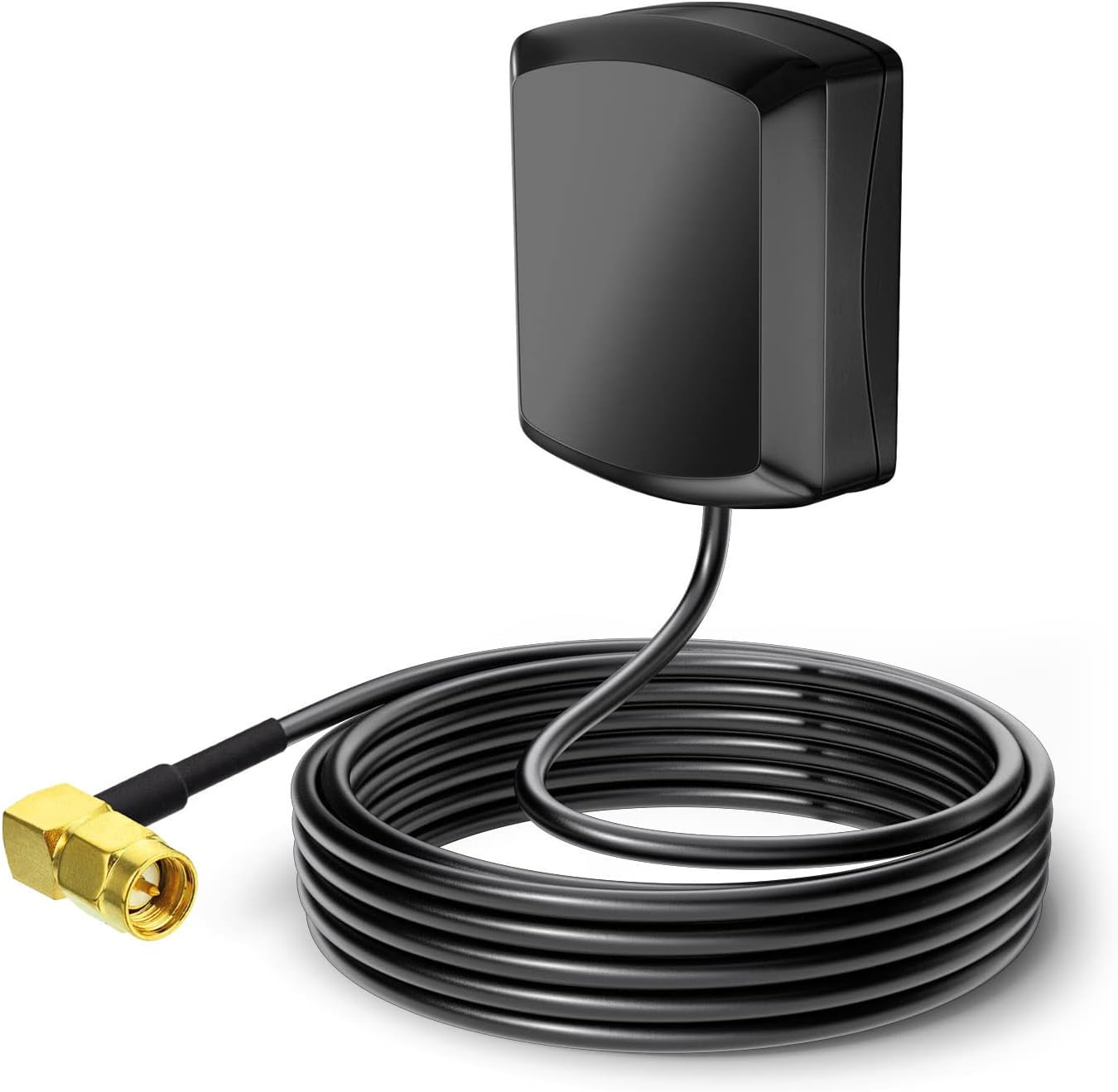 Eightwood GPS Antenne SMA Rechtwinklig Antenne mit 3 Meter SMA Rechtwinklig Kabel Verlaengerung Kompatibel mit Golf GPS Navigation System GPS Receivers Auto DVR GPS Modul Tracking Antenne MEHRWEG