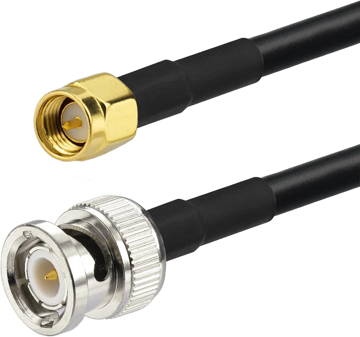 Eightwood CB Antennenkabel SMA Stecker auf BNC Schwanzkabel Verlängerung Kabel CB Antenne RG58 300 cm für Antenne SMA 4G PC LAN TYT Taschenradio tragbar