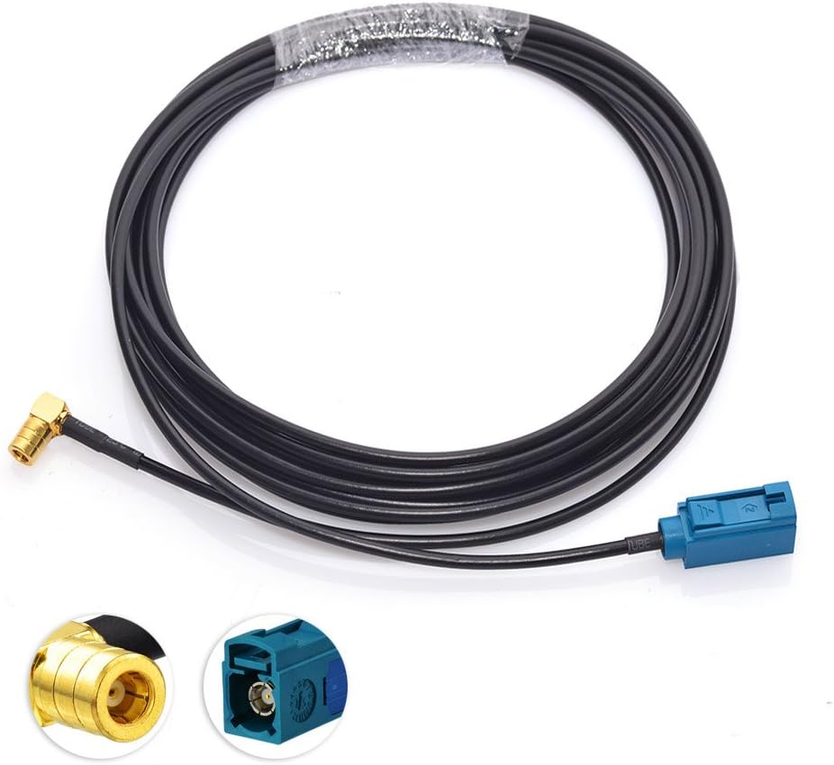 Eightwood DAB Antennenkabel SMB Fakra Kabel Fakra Z Buchse auf SMB Stecker Koaxial RG174 500cm 1 Stück Kompatibel zu DAB Auto antenne AM/FM Blaupunkt Pionier usw