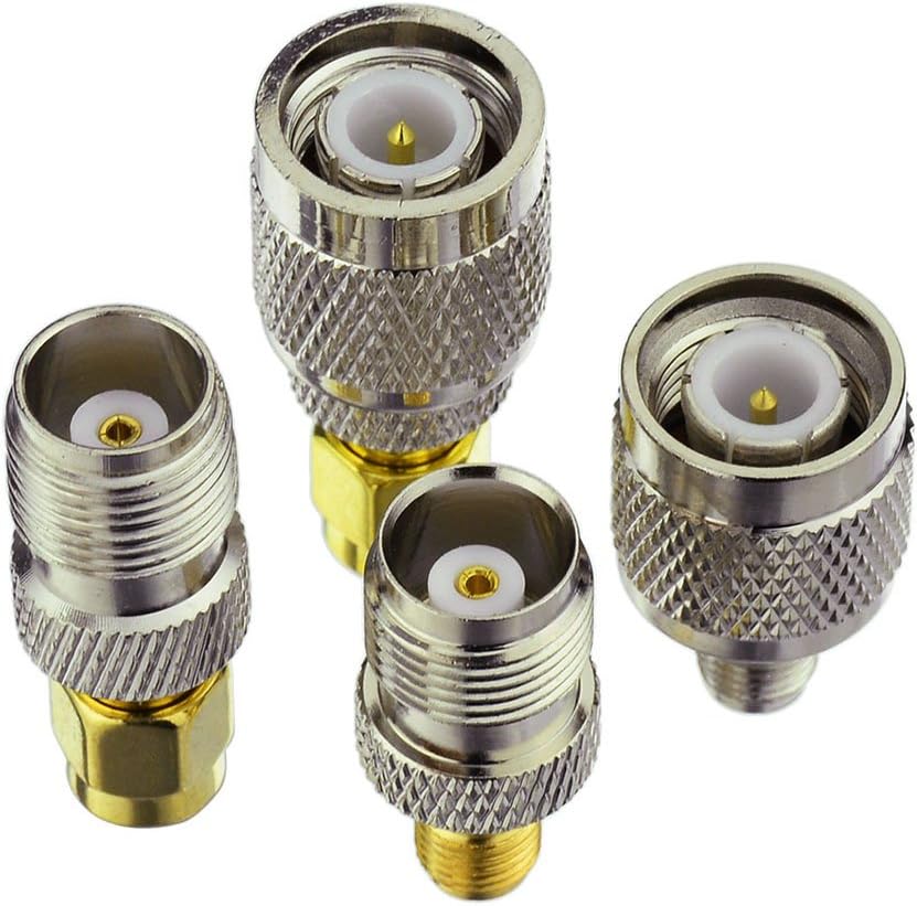 Eightwood Antennenadapter Kit SMA auf TNC 4 Typ für 4G LTE Antenne Wirelesse WiFi Router Antenne WLAN LAN MEHRWEG