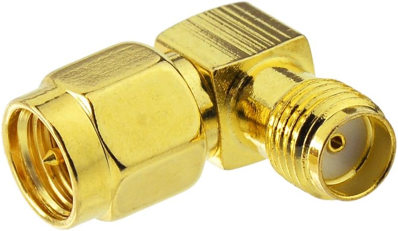 Eightwood SMA Adapter SMA Buchse Rechter Winkel auf SMA Stecker 2 Stücke für CCU3 Hsdpa Huawei 2G 3G 4G LTE Antenne UMTS Mobile Broadband MEHRWEG