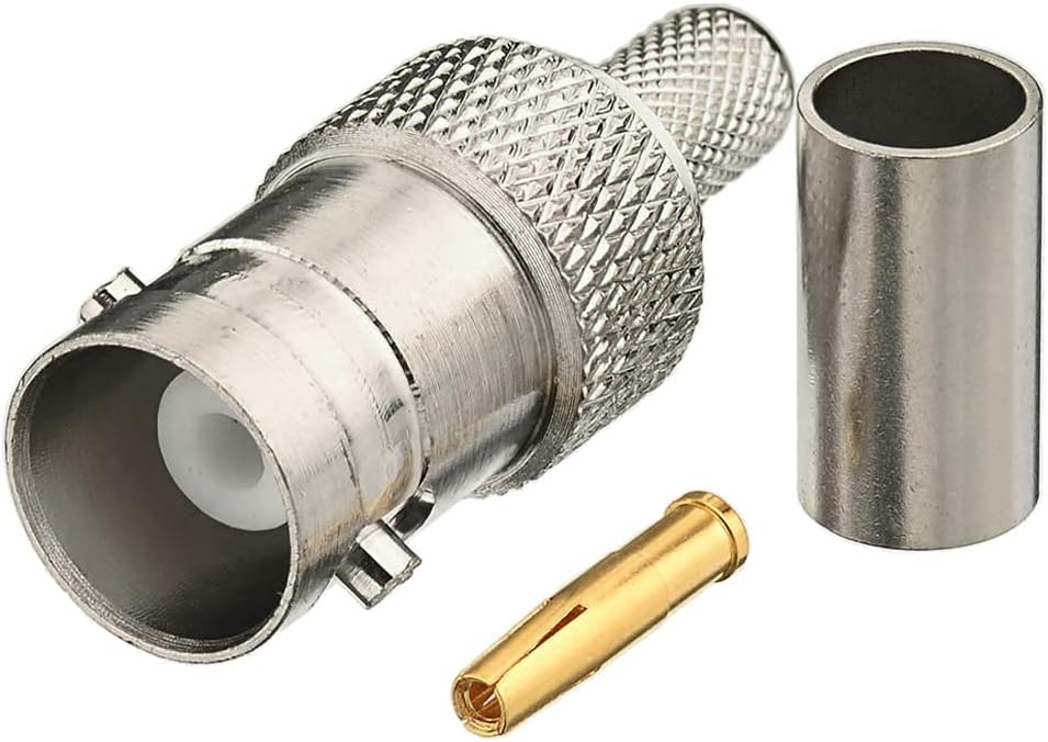 Eightwood BNC-Buchse, Buchse, gerade Crimp für LMR-195 (5 Stück)