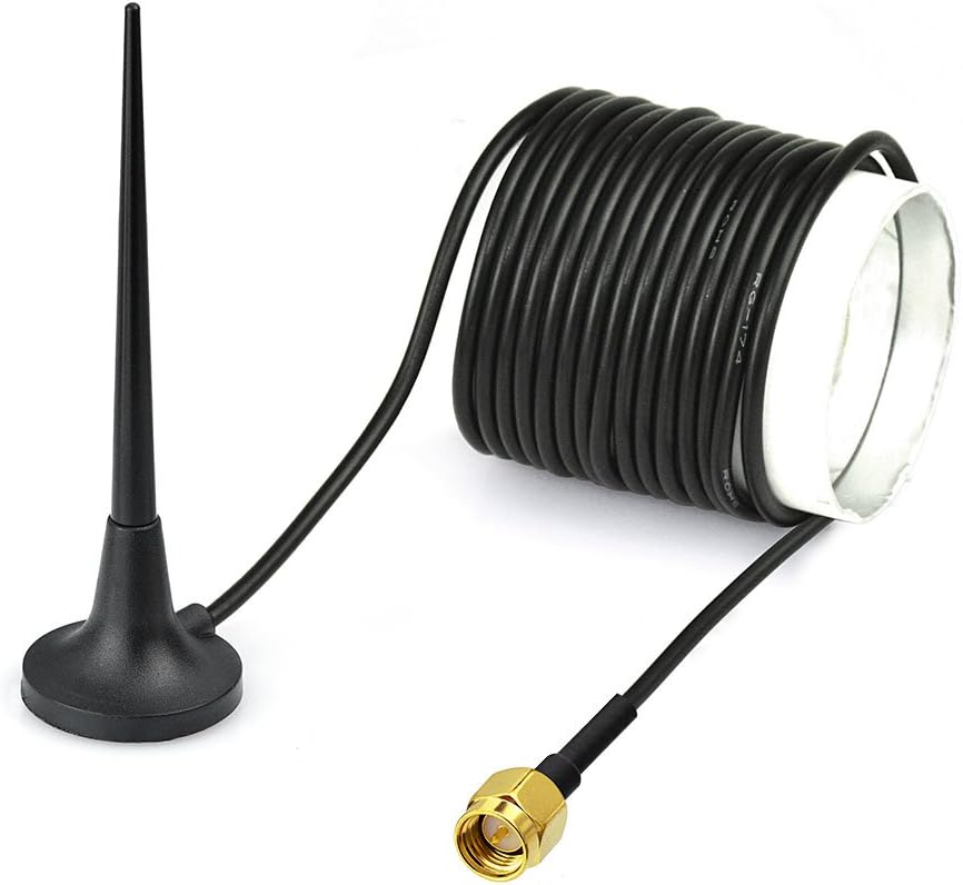 Eightwood Mobilfunkantenne Breites Band 3.5dbi Magnetische Montage Mit SMA Stecker 3m 9.8ft Verlängerung für GPRS GSM UMTS Huawei ZTE MF60 MF821D Router MEHRWEG