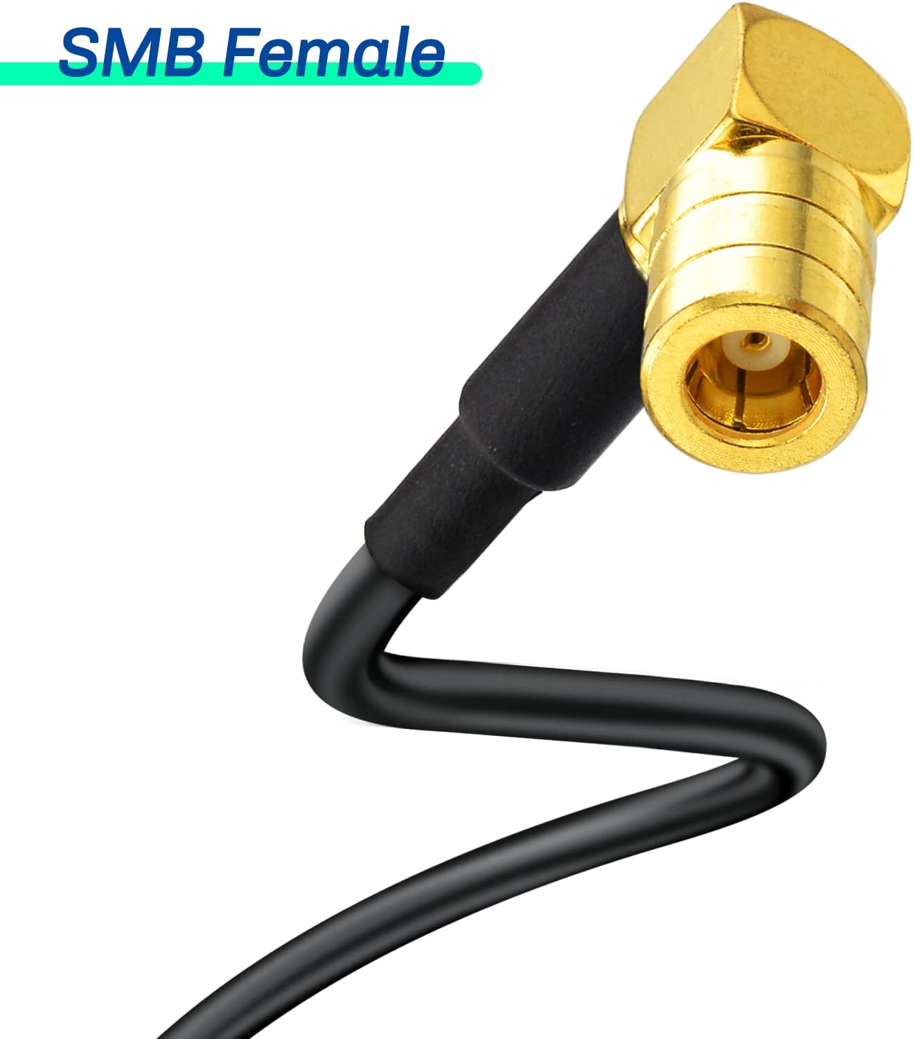 Eightwood DAB Antennenkabel SMB Fakra Kabel Fakra Z Buchse auf SMB Stecker Koaxial RG174 30cm 1 Stück Kompatibel zu DAB Auto antenne AM/FM Blaupunkt Pionier usw