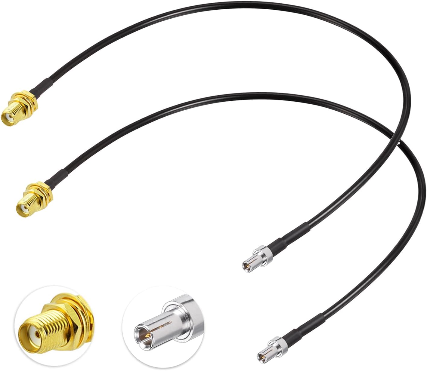 Eightwood SMA Kabel 4G LTE Antenne SMA Buchse auf TS9 Stecker mit 30cm 11.8inch RG174 2 Stücke für Hsdpa Huawei 2G 3G 4G LTE Antenne UMTS Mobile Broadband MEHRWEG