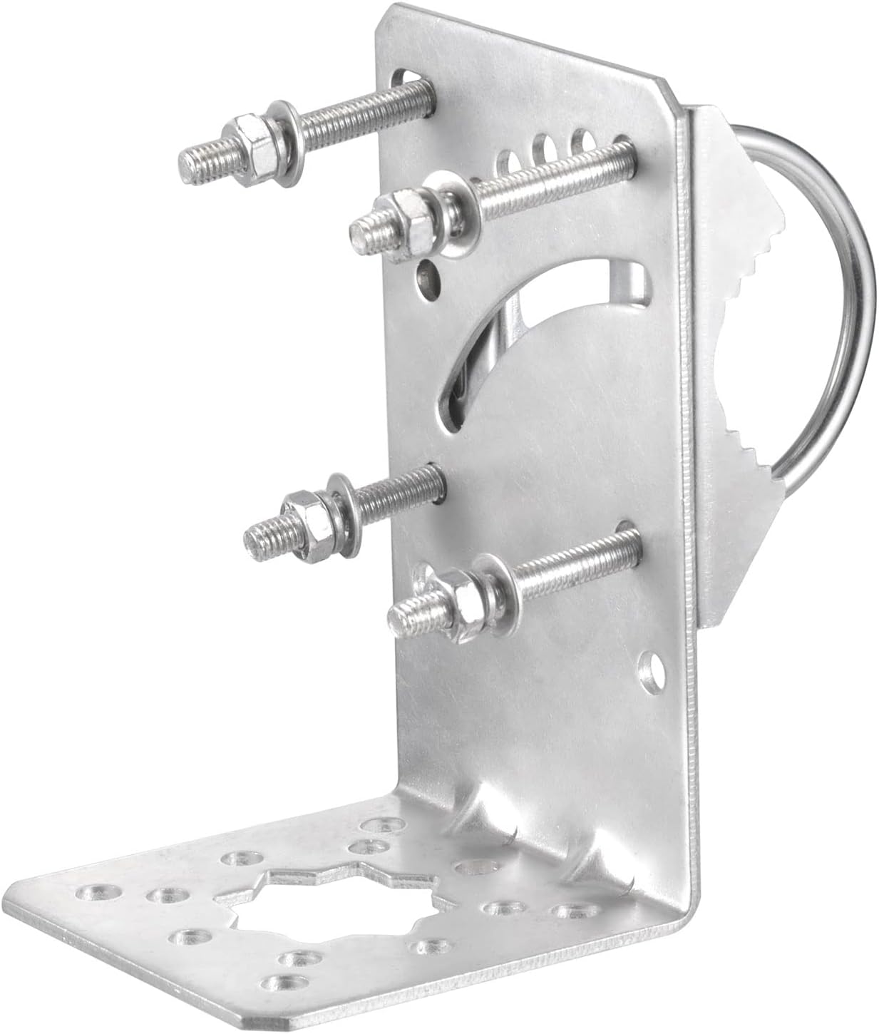 Eightwood L Kiefer Antennenhalter mit U-Schrauben Einstellbare Winkelhalterung Anti-Rost Fertiger Anzug für mehrere Größen Antenne Rohrbefestigung Halterung