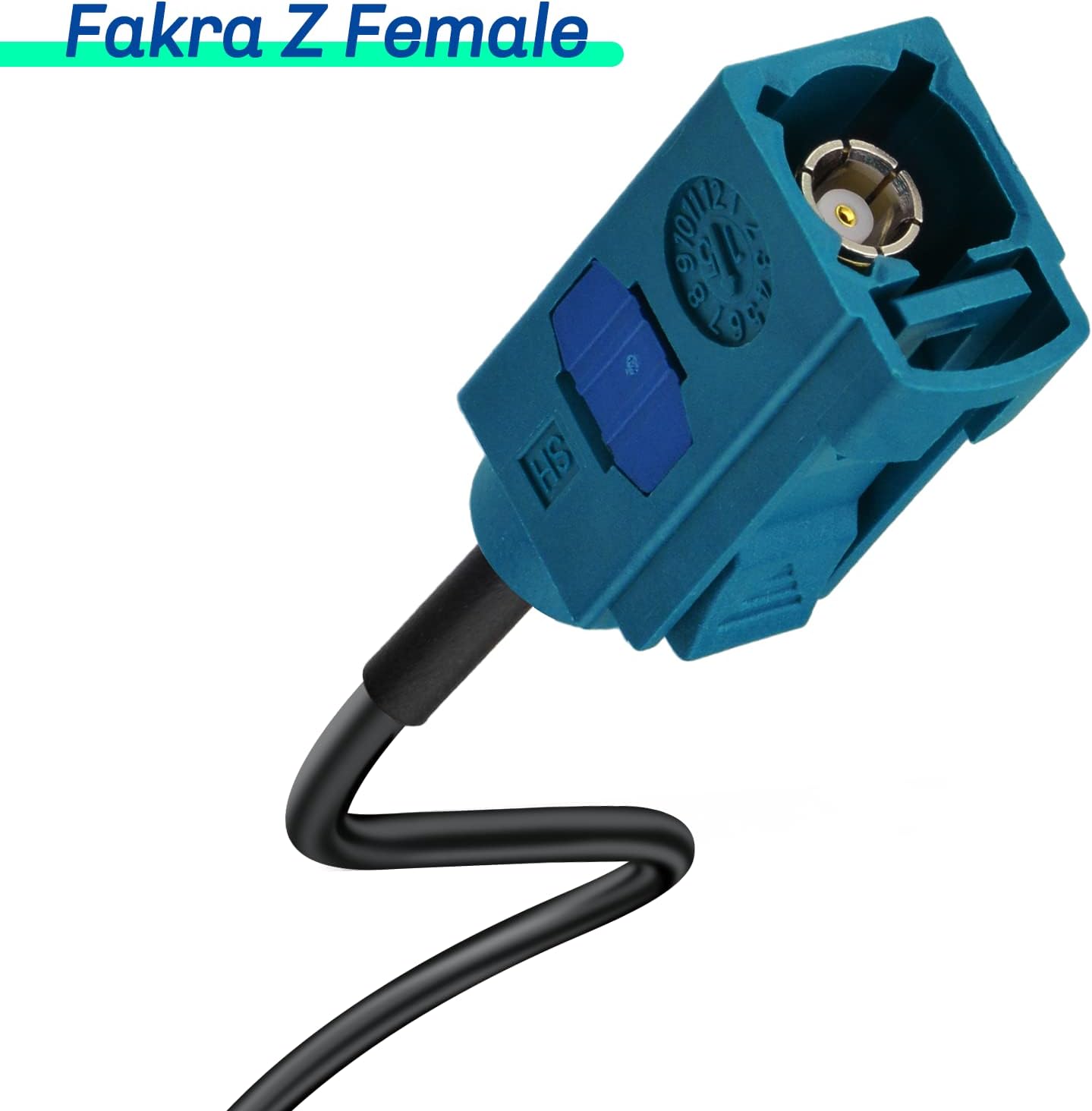 Eightwood DAB Antennenkabel SMB Fakra Kabel Fakra Z Buchse auf SMB Stecker Koaxial RG174 30cm 1 Stück Kompatibel zu DAB Auto antenne AM/FM Blaupunkt Pionier usw