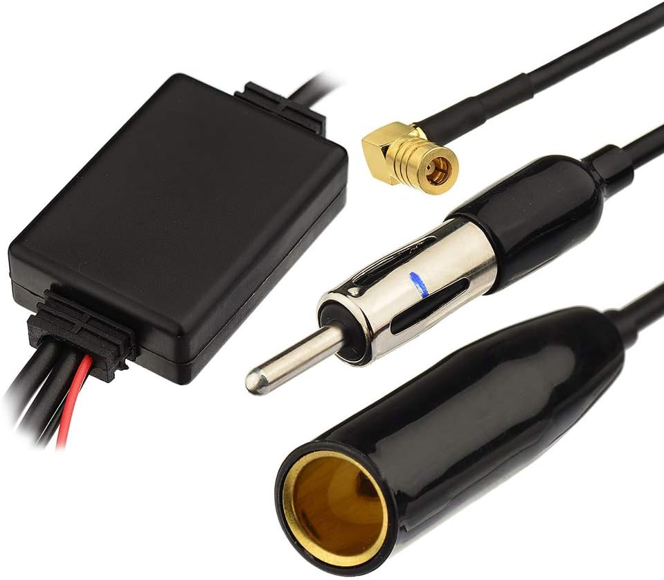 Eightwood DAB Antenne DAB Splitter SMB Adapter DIN Adapter AM/FM Antenne Signalverstärker für Auto Radio TechniSat Pioneer Sony Alpine MEHRWEG