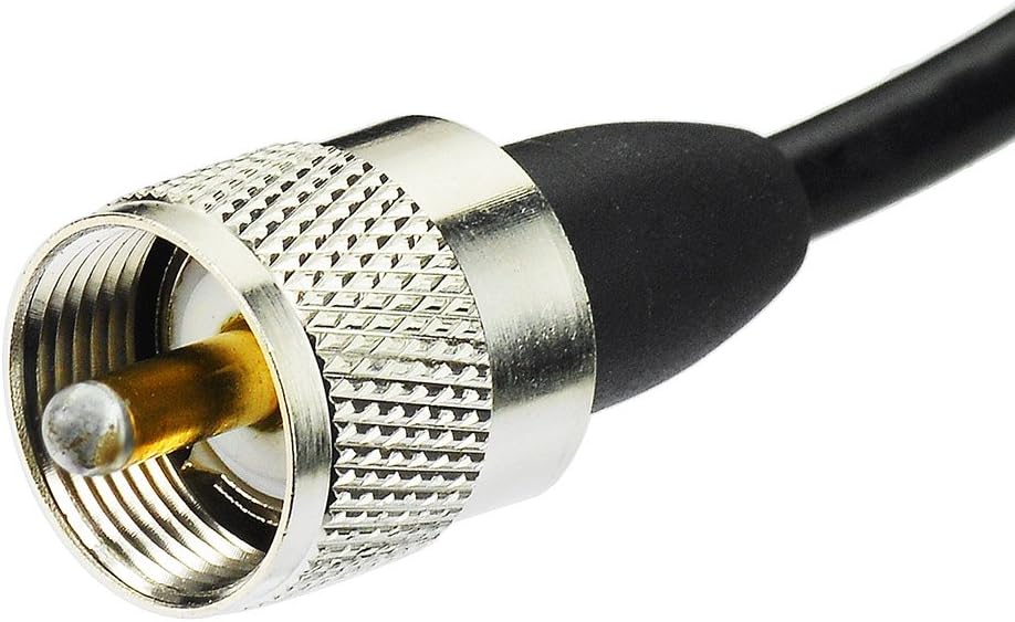 Eightwood Dual Band VHF UHF Ham Mobile Radio Antenna PL259 Connector with Magnetic Base Extension Cable 16 feet for Vehicle Marine Ham Radio Amateur Radio Mobile Transceiver 144/430mhz