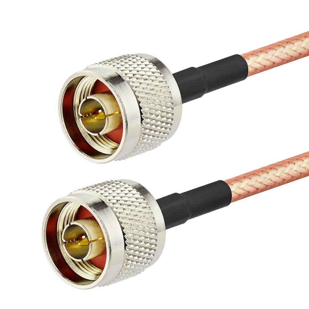 Eightwood N Male to N Male Jumper RG400 Low Loss Coaxial Cable 3 Feet for 4G LTE Antenna,WiFi Antenna, Antenna Router, Ham Radio