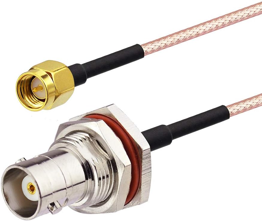 Eightwood SMA to BNC Coaxial Cable SMA Male to BNC Female Cable RF Coax Adapter Cable BNC Female Hole to SMA Male RG316 15 cm for Ham Radio Handheld Radio Scanner SDR Amateur Radio Antenna 2 Pieces