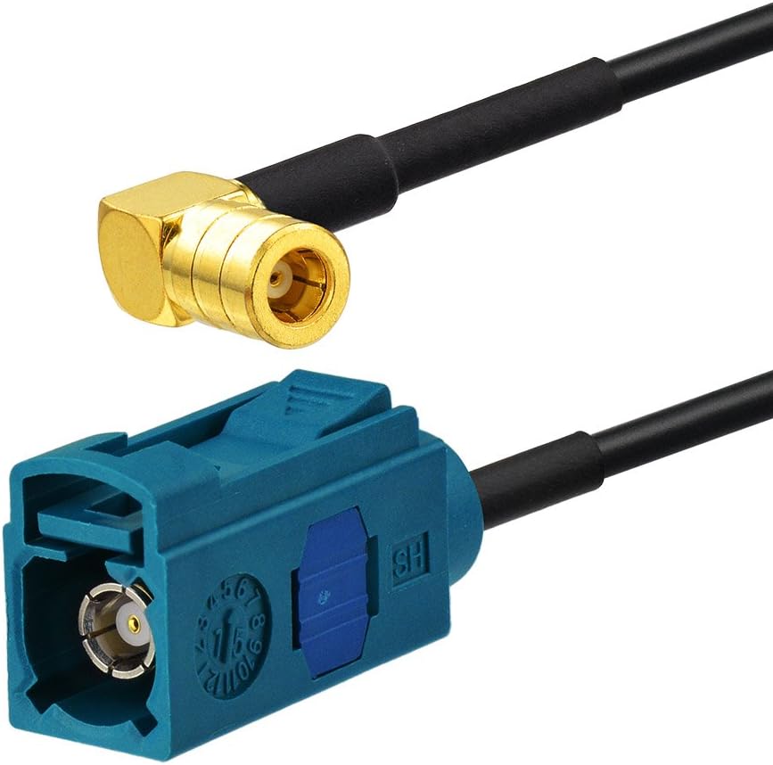 Eightwood DAB Antennenkabel SMB Fakra Kabel Fakra Z Buchse auf SMB Stecker Koaxial RG174 500cm 1 Stück Kompatibel zu DAB Auto antenne AM/FM Blaupunkt Pionier usw