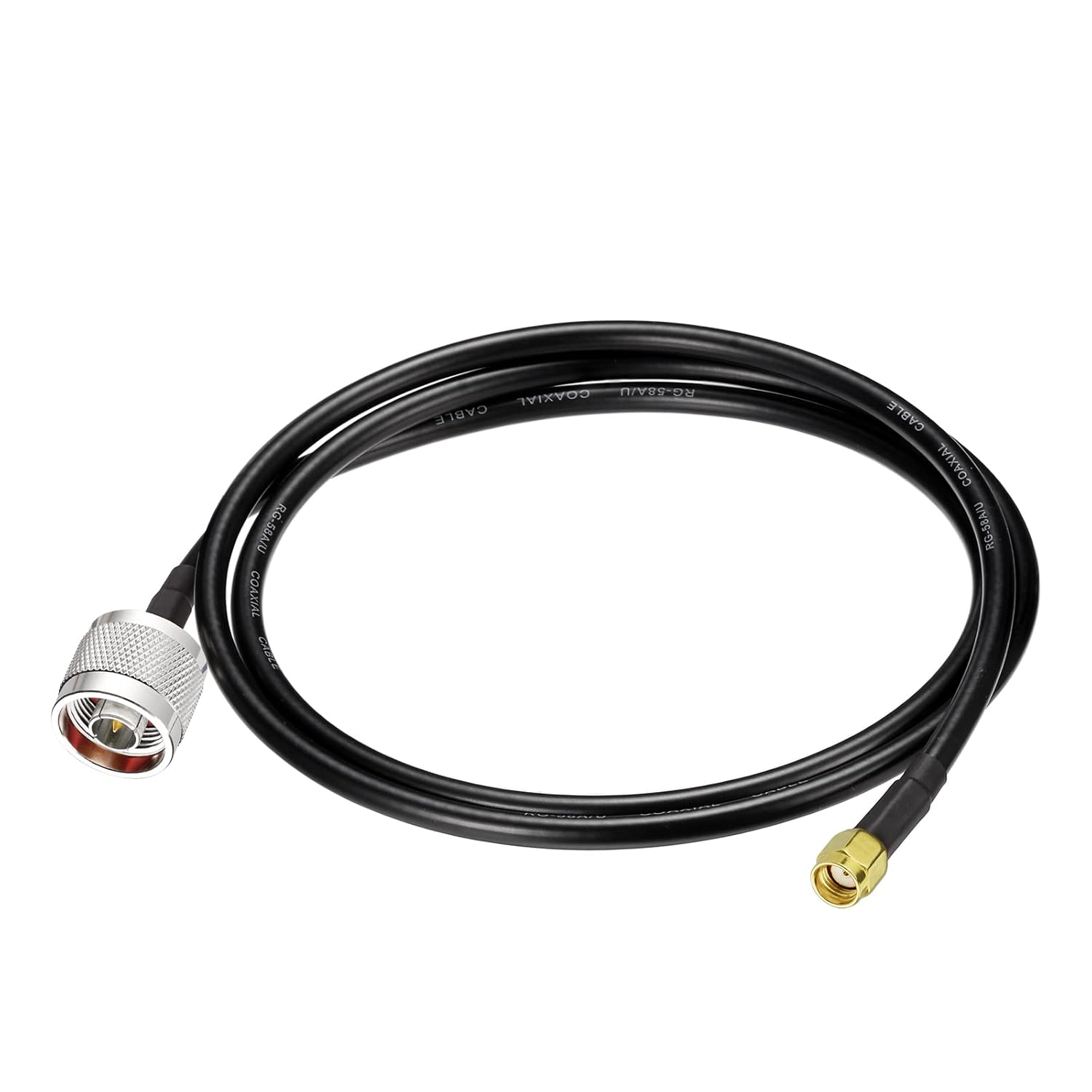 Eightwood RP-SMA Male to N Male RG58 Low Loss Cable 3ft + SMA Male to RP-SMA Female Adapter + N Female to N Female Adapter for WiFi 4G LTE Lora Antenna