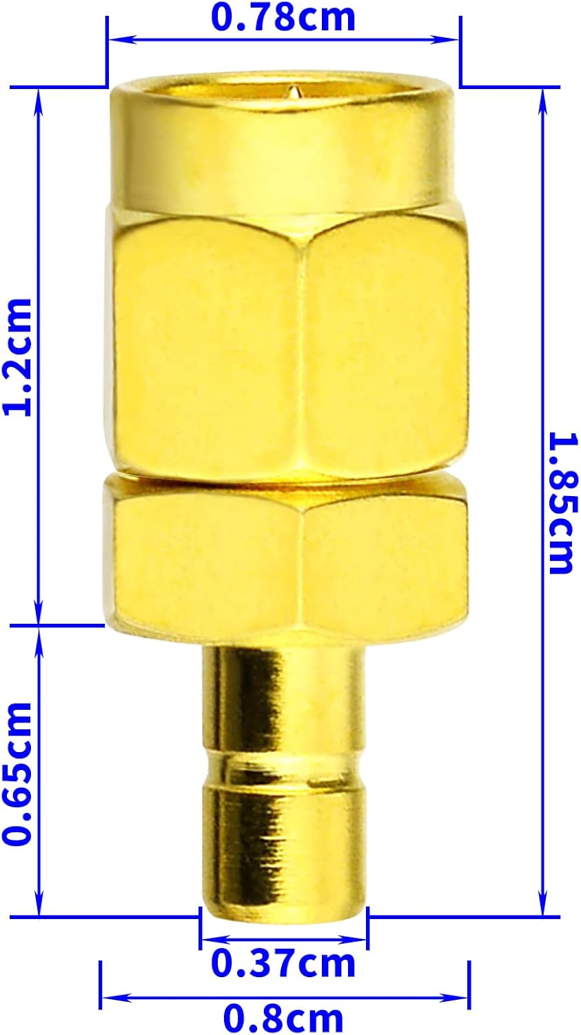 Eightwood DAB+ Antenne Adapter SMA Stecker auf SMB Buchse 2 Stücke für Car Satellite Sirius XM DAB Radio Antenna Aerial Pigtail Kabel MEHRWEG