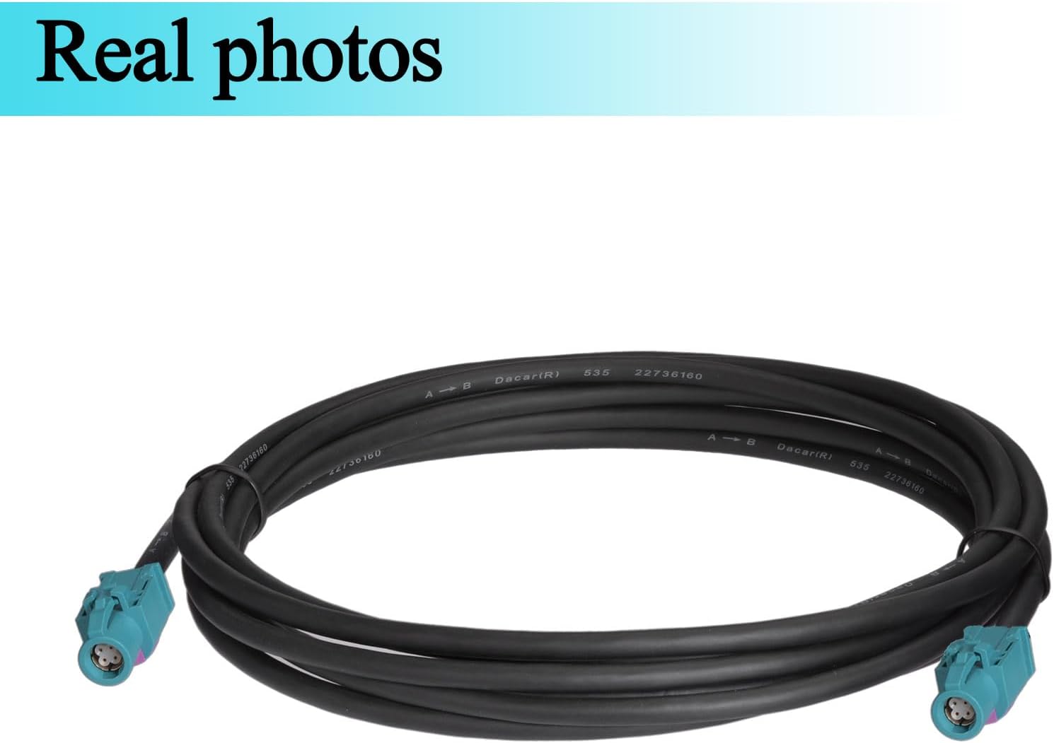 Eightwood HSD LVDS Z Buchse Kabel 300cm 535 4-Core für BMW F30 F31 F10 F11 F25 F15 Audi VW Mercedes Citroen Peugeot Video Audio Rückfahrkamera Nachrüstung Navigation