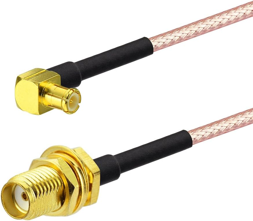 Eightwood DAB+ Antenne Adapter MCX Stecker auf SMA Buchse Pigtail Kable 6inch 15cm RG316 2 Stücke für Wirelesse 2.4GHz WiFi Antenne Router MEHRWEG