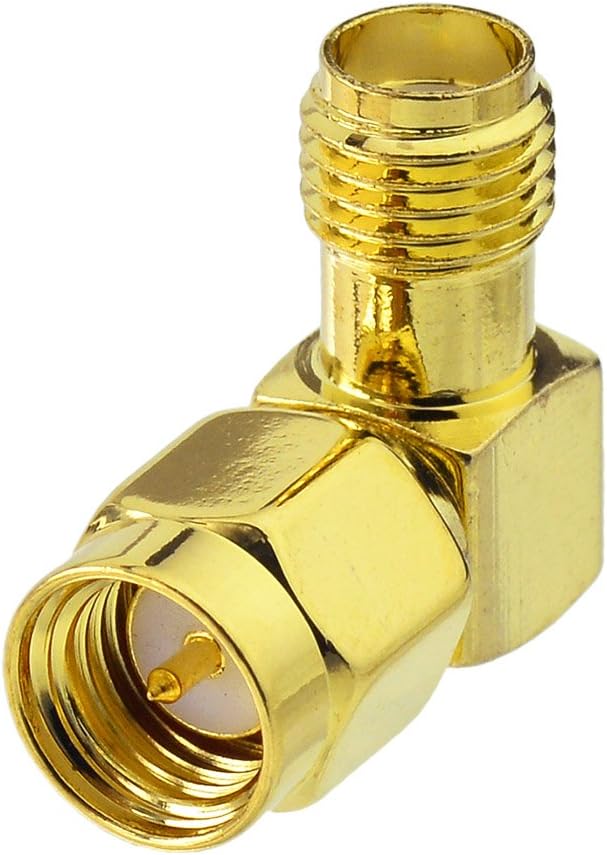 Eightwood SMA Adapter SMA Buchse Rechter Winkel auf SMA Stecker 2 Stücke für CCU3 Hsdpa Huawei 2G 3G 4G LTE Antenne UMTS Mobile Broadband MEHRWEG