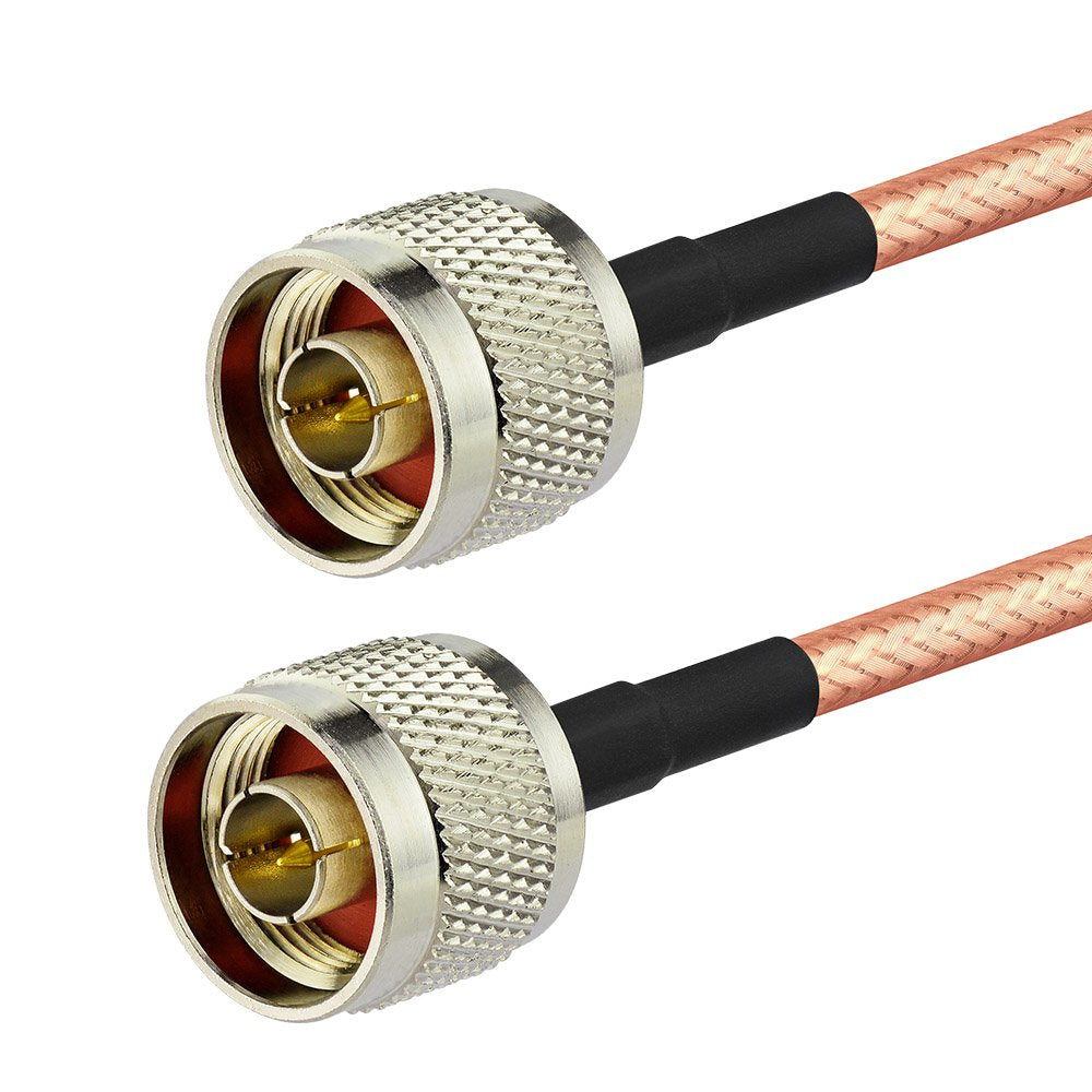 Eightwood N Male to N Male Jumper Low Loss RG400 Cable 12 inch for 4G LTE Antenna, WiFi Yagi Antenna, Router, Ham Radio