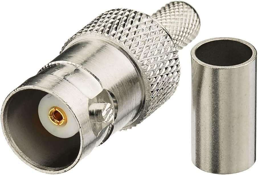 Eightwood BNC-Buchse, Buchse, gerade Crimp für LMR-195 (5 Stück)