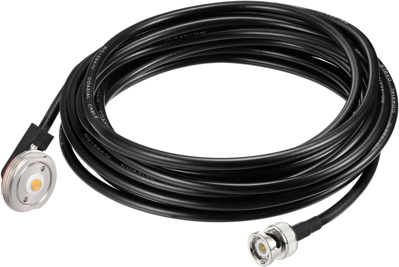 Eightwood NMO Antenna Mount to BNC Male Coax Connector Extension Cable RG58 16.4 Feet for CB & Handheld Radio,Radio Antenna,Radio Scanner