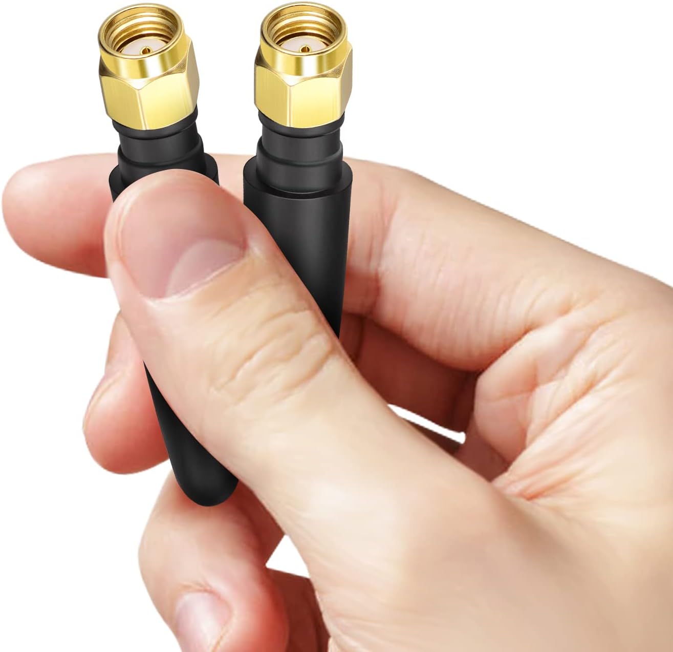 Eightwood WiFi-Antenne, Kleine 2,4 G/5 G RP SMA Antenne, Leichter Stecker, Omnidirektional, Anwendbar auf Computer USB WLAN FPV Adapter